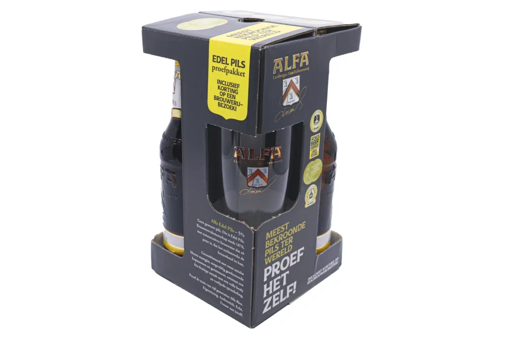 Bier Geschenkverpakking luxe premium golfkarton offset bedrukt kopie