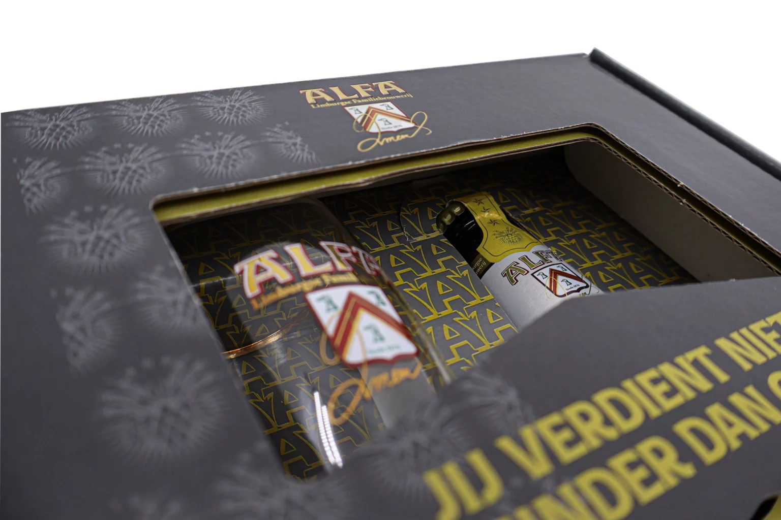 Golfkarton Geschenkverpakking Goudfolie Offset Bedrukt Met Inlay