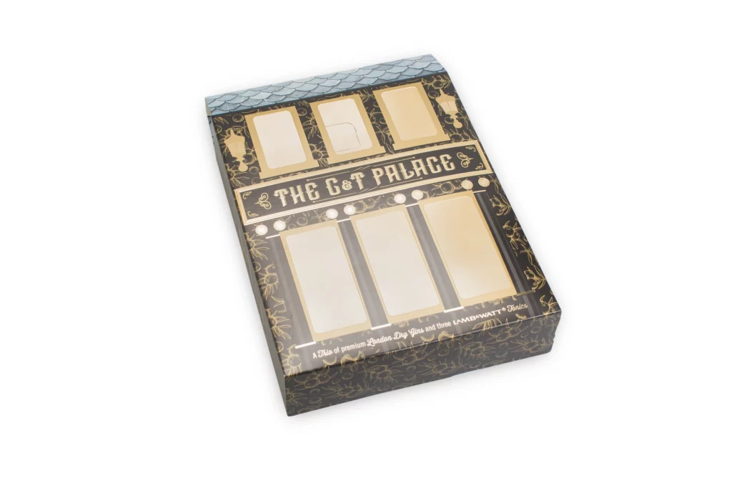 Premium Gin verpakking goudfolie vouwkarton geschenk