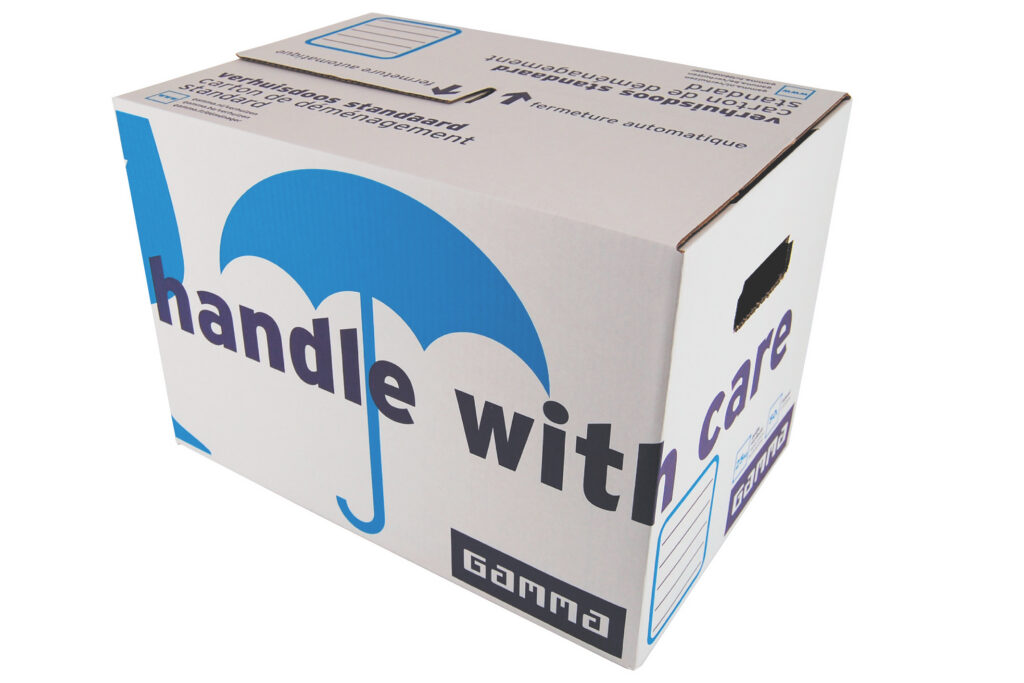 Gamma Amerikaanse Vouwdoos Verhuisdoos Flexo Bedrukt Kopie