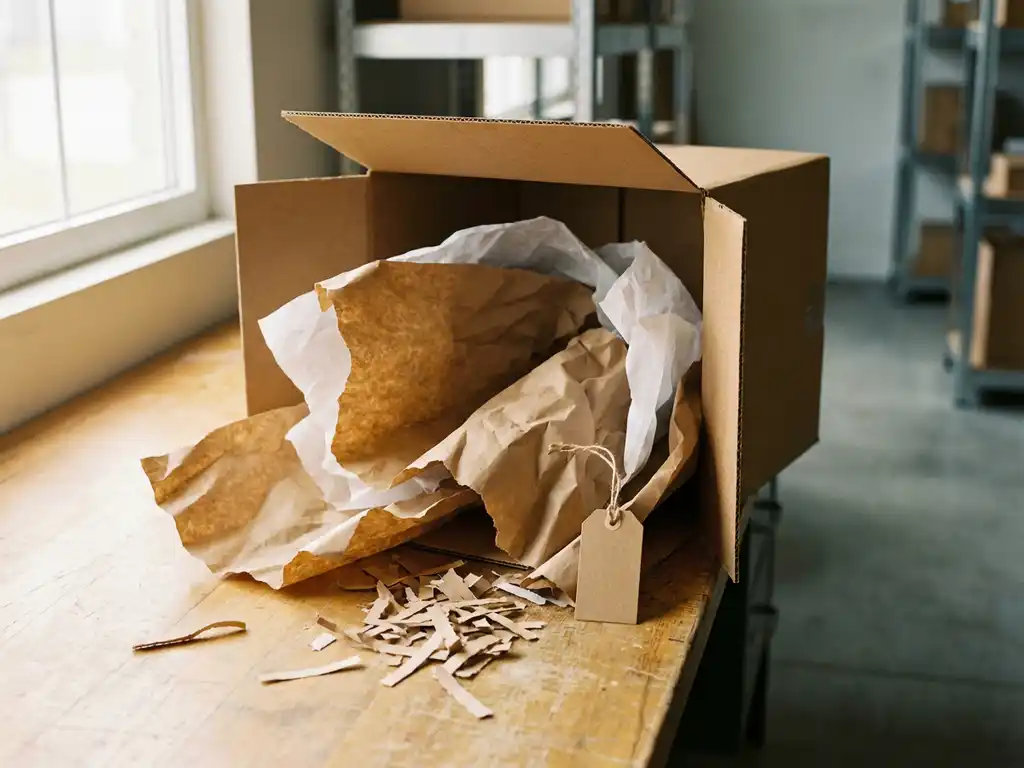 Wat zijn de kosten van opvulmateriaal per zending gemiddeld?