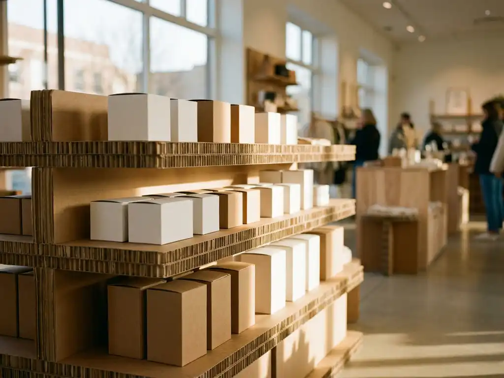 Kan golfkarton worden gebruikt voor displays?